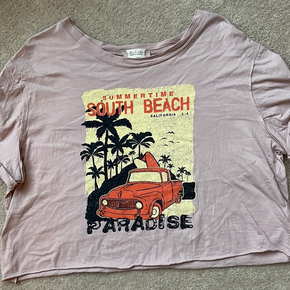 Altar’d State Summertime South Beach Crop Tee - Lg - Picture 2 of 2